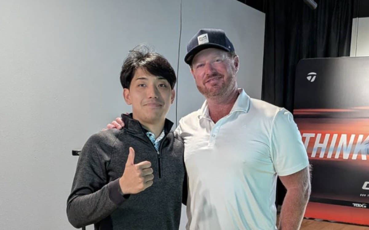 Ikko Yamazaki with American golf instructor Dana Dahlquist