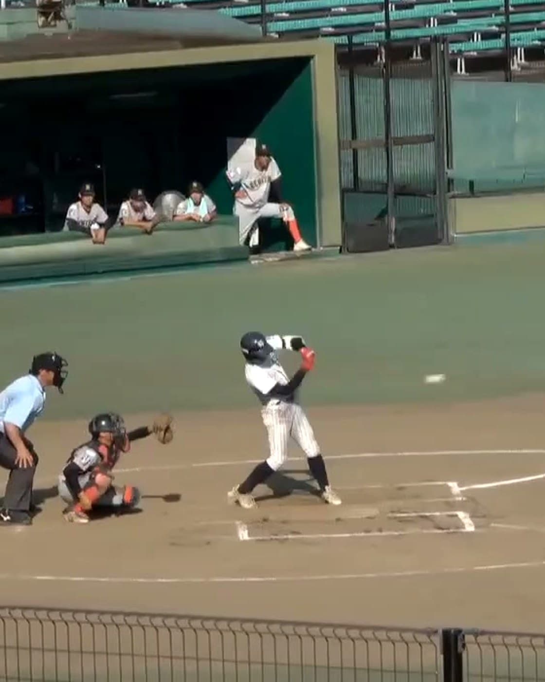 A MOONSHOT student driving the ball in a game, captured just after contact